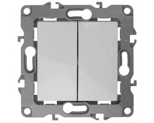 Механизм выключателя 2-кл. СП Эра12 10А IP20 12-1104-01 250В 10AX бел. Эра Б0014645