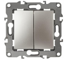 Механизм выключателя 2-кл. СП Эра12 10А IP20 12-1104-04 250В 10AX шампань Эра Б0014648