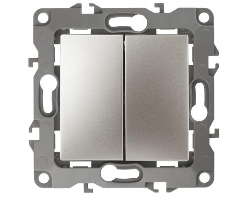 Механизм выключателя 2-кл. СП Эра12 10А IP20 12-1104-04 250В 10AX шампань Эра Б0014648