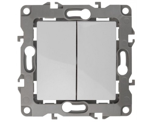 Механизм выключателя 2-кл. СП Эра12 10А IP20 12А-1004-01 250В 10AX Al+Cu бел. Эра Б0038585