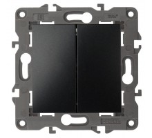 Механизм выключателя 2-кл. СП Эра Elegance 10А IP20 14-1104-05 250В 10AX антрацит Эра Б0034234