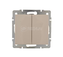 Механизм выключателя 2-кл. СП Рейн IP20 крем. LEZARD 703-0388-101