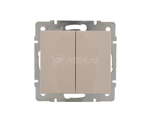 Механизм выключателя 2-кл. СП Рейн IP20 крем. LEZARD 703-0388-101
