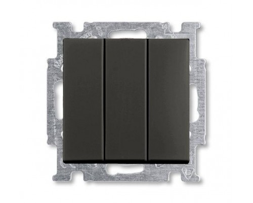 Механизм выключателя 3-кл. 1п СП Basic 55 16А IP20 250В с клавишей chateau-black ABB 2CKA001012A2173