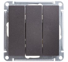 Механизм выключателя 3-кл. ОП W59 10А IP20 10AX черн. бархат SchE VS0510-351-6-86