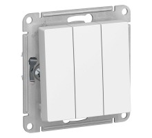 Механизм выключателя 3-кл. СП AtlasDesign 10А IP20 (сх. 1+1+1) 10AX бел. SchE ATN000131