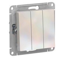 Механизм выключателя 3-кл. СП AtlasDesign 10А IP20 (сх. 1+1+1) 10AX жемчуж. SchE ATN000431