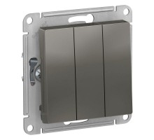 Механизм выключателя 3-кл. СП AtlasDesign 10А IP20 (сх. 1+1+1) 10AX сталь SchE ATN000931