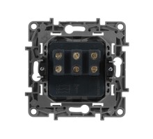 Механизм выключателя 3-кл. СП Etika Plus 10А IP20 250В 10AX винт. зажимы антрацит Leg 672613