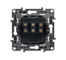 Механизм выключателя 3-кл. СП Etika Plus 10А IP20 250В 10AX винт. зажимы сл. кость Leg 672313
