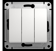 Механизм выключателя 3-кл. СП Glossa 10А IP20 (сх. 1+1+1) 10AX бел. SchE GSL000131