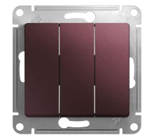 Механизм выключателя 3-кл. СП Glossa 10А IP20 (сх. 3) 10AX баклажан. SchE GSL001131