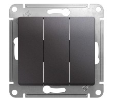 Механизм выключателя 3-кл. СП Glossa 10А IP20 (сх. 3) 10AX графит SchE GSL001331