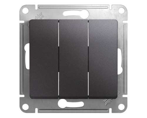 Механизм выключателя 3-кл. СП Glossa 10А IP20 (сх. 3) 10AX графит SchE GSL001331