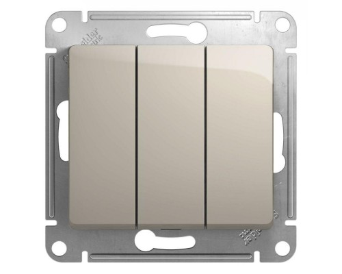 Механизм выключателя 3-кл. СП Glossa 10А IP20 (сх. 3) 10AX молочн. SchE GSL000931