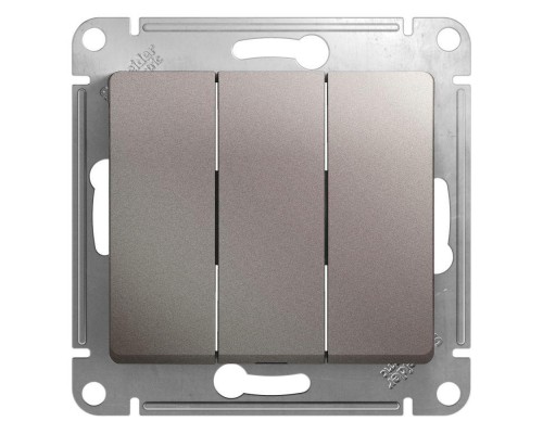 Механизм выключателя 3-кл. СП Glossa 10А IP20 (сх. 3) 10AX платина SchE GSL001231