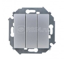 Механизм выключателя 3-кл. СП Simon 15 10А IP20 250В винт. зажим алюм. Simon 1591391-033