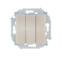 Механизм выключателя 3-кл. СП Simon 15 10А IP20 250В винт. зажим шампань Simon 1591391-034