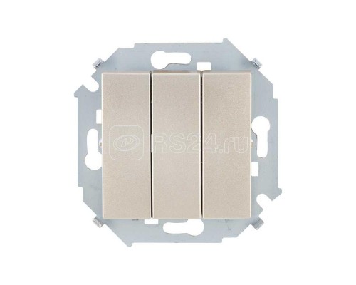 Механизм выключателя 3-кл. СП Simon 15 10А IP20 250В винт. зажим шампань Simon 1591391-034