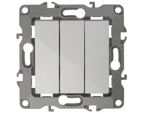 Механизм выключателя 3-кл. СП Эра12 10А IP20 12-1107-01 250В 10AX бел. Эра Б0014669