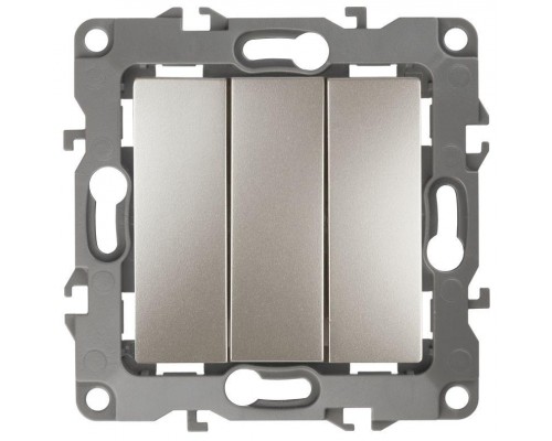 Механизм выключателя 3-кл. СП Эра12 10А IP20 12-1107-04 250В 10AX шампань Эра Б0014672