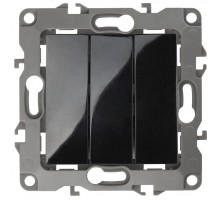Механизм выключателя 3-кл. СП Эра12 10А IP20 12-1107-06 250В 10AX черн. Эра Б0014674