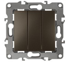Механизм выключателя 3-кл. СП Эра12 10А IP20 12-1107-13 250В 10AX бронз. Эра Б0019300