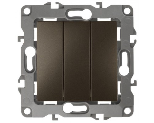 Механизм выключателя 3-кл. СП Эра12 10А IP20 12-1107-13 250В 10AX бронз. Эра Б0019300
