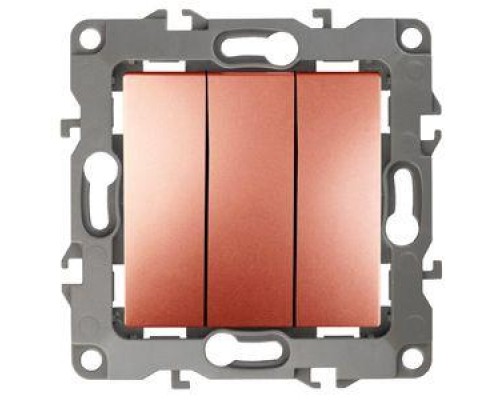 Механизм выключателя 3-кл. СП Эра12 10А IP20 12-1107-14 250В 10AX медь Эра Б0019301