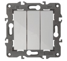 Механизм выключателя 3-кл. СП Эра Elegance 10А IP20 14-1107-01 250В 10AX бел. Эра Б0034249