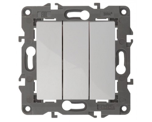 Механизм выключателя 3-кл. СП Эра Elegance 10А IP20 14-1107-01 250В 10AX бел. Эра Б0034249
