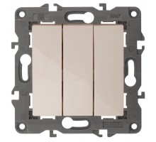 Механизм выключателя 3-кл. СП Эра Elegance 10А IP20 14-1107-02 250В 10AX сл. кость Эра Б0034250