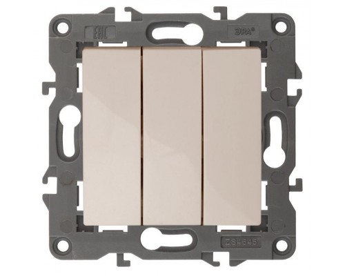 Механизм выключателя 3-кл. СП Эра Elegance 10А IP20 14-1107-02 250В 10AX сл. кость Эра Б0034250
