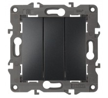 Механизм выключателя 3-кл. СП Эра Elegance 10А IP20 14-1107-05 250В 10AX антрацит Эра Б0034254