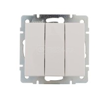 Механизм выключателя 3-кл. СП Рейн IP20 бел. LEZARD 703-0288-109