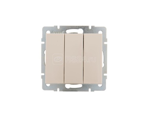 Механизм выключателя 3-кл. СП Рейн IP20 крем. LEZARD 703-0388-109