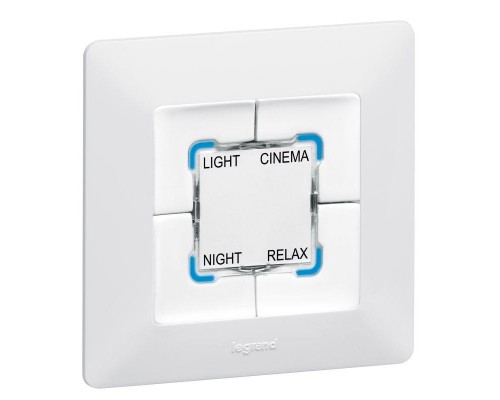 Механизм выключателя Valena Life MyHome для 4 сценариев с лицевой панелью белый Leg 752182