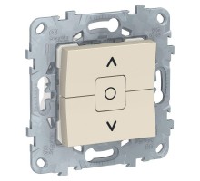 Механизм выключателя жалюзи 2-кл. 2мод. СП Unica New 6А IP21 (сх. 4) беж. SchE NU520844