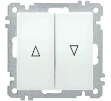 Механизм выключателя жалюзи 2-кл. СП Bolero 10А IP20 ВС10-1-5-Б бел. ИЭК EVB25-K01-10