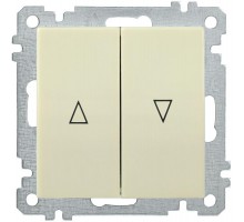 Механизм выключателя жалюзи 2-кл. СП Bolero 10А IP20 ВС10-1-5-Б крем. ИЭК EVB25-K33-10
