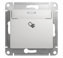 Механизм выключателя карточного 1-кл. 1мод. СП Glossa 10А IP20 (сх. 6) алюм. SchE GSL000369