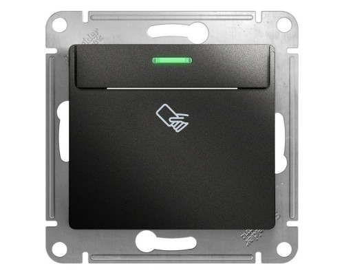 Механизм выключателя карточного 1-кл. 1мод. СП Glossa 10А IP20 (сх. 6) антрацит SchE GSL000769