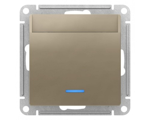Механизм выключателя карточного 2мод. СП AtlasDesign 10А IP20 без задержки времени шампань SchE ATN000567