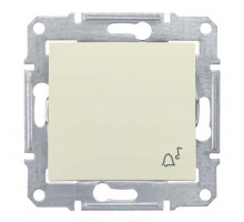 Механизм выключателя кноп. 1-кл. СП Sedna Звонок беж. SchE SDN0800147