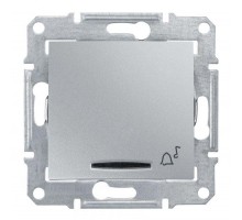 Механизм выключателя кноп. 1-кл. СП Sedna Звонок с подсветкой алюм. SchE SDN1600460