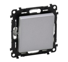 Механизм выключателя кнопочный 1-кл. Valena Life 6А 250В с лиц. панелью безвинт. зажимы алюм. Leg 752611