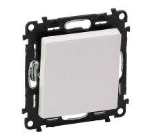 Механизм выключателя кнопочный 1-кл. Valena Life 6А 250В с лиц. панелью безвинт. зажимы бел. Leg 752411