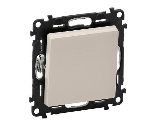 Механизм выключателя кнопочный 1-кл. Valena Life 6А 250В с лиц. панелью безвинт. зажимы сл. кость Leg 752511