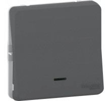 Механизм выключателя кнопочного Mureva Styl с подсвет. IP55 антрацит SchE MUR35127