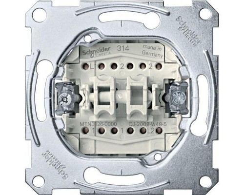 Механизм выключателя на 2 направления 2-кл. 1п СП Merten Antique 10А IP20 (сх. 6+6) SchE MTN3126-0000